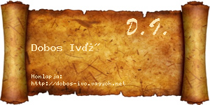 Dobos Ivó névjegykártya