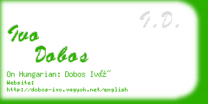 ivo dobos business card